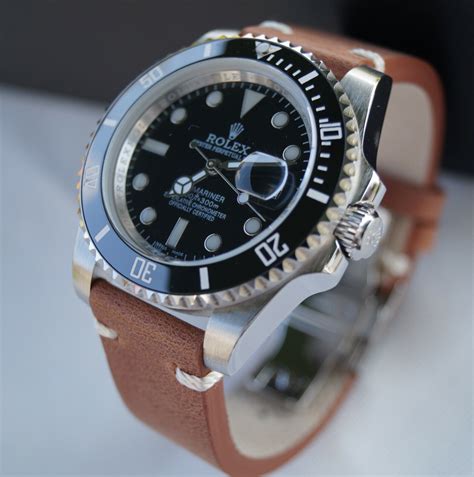 leather straps for rolex sub|genuine rolex leather straps.